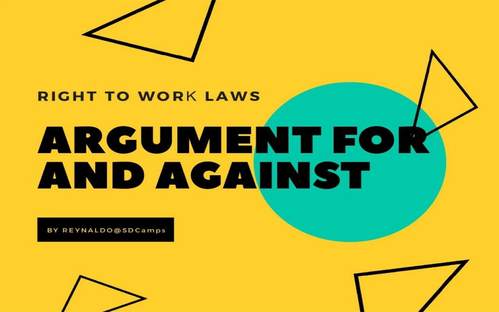 如何备赛哈佛/斯坦福之三：Right-to-work laws do more harm than good.