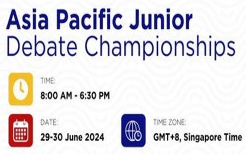 赛报：亚洲青少年辩论锦标赛冠军/辩手第一｜Asia Pacific Junior Debate Championships